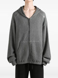 ROA Bee Sun waffle-knit zip-up hoodie