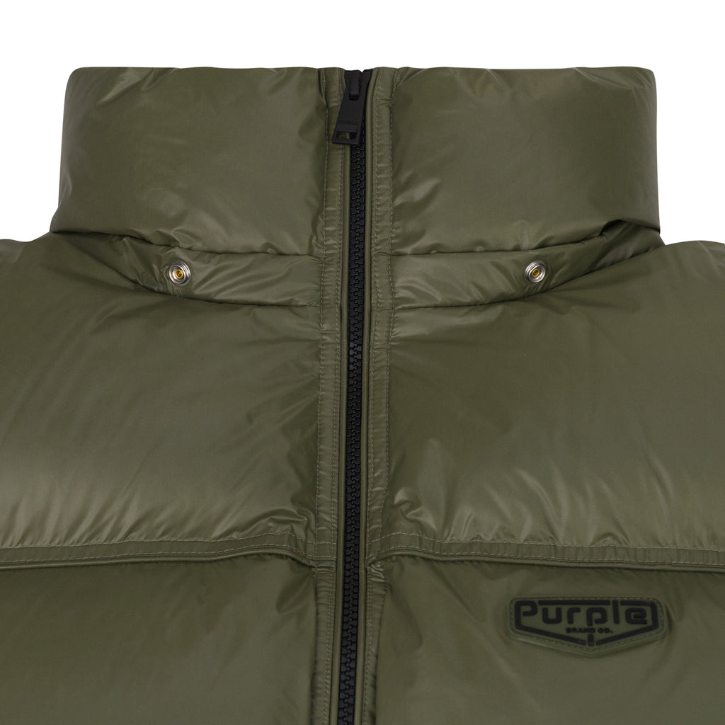Green Nylon Puffer Vest